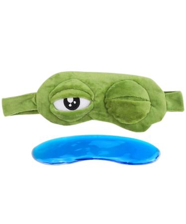 Masque Pour Les Yeux De Grenouille Masque De Sommeil Dr le De Grenouille | Couvre-visage Pour L s Yeu Du Sommeil - asque Pour Les Yeux Amusant En Peluche Douce Avec Pochette En Gel Rafra chissa