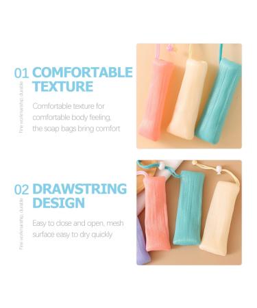 FRCOLOR 6 Pcs Soap Bags - Foam Net Shower & Bath Soap Sleeves Assorted Colors | Eco-Friendly Soap Saving Solutions - Buy Online on GoSupps.com