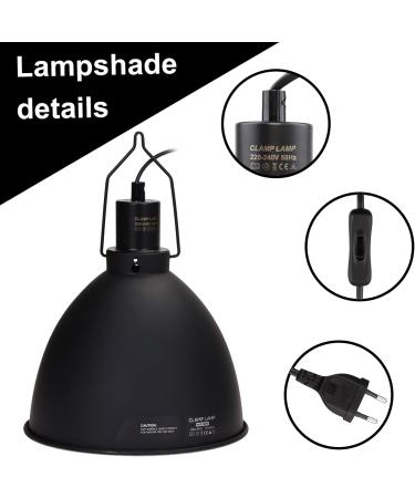 AIICIOO 8.5 Aluminum Reflective Dome for Reptiles - E27 Ceramic Lamp Holder - 150W Heating Lamp for Turtles - Buy Online on GoSupps.com
