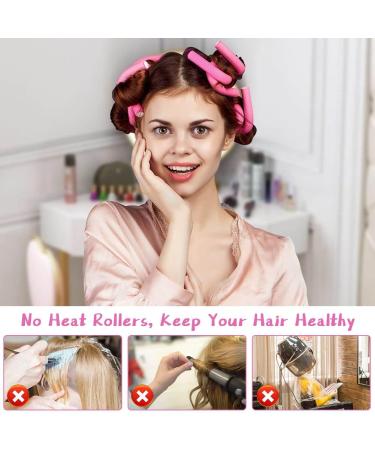 AOOWU 30 Pcs Flexi Rods for Hair Heatless Hair Rollers Bendy Foam Curler Rollers for Short Medium Long Hair Twist-flex Rods Set Heatless Hair Rollers for Sleeping Hairstyle DIY Home Hair Salon 30 pcs - Pink - Buy Online on GoSupps.com