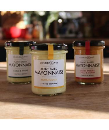 Charlie & Ivy's Horseradish Plant Based Mayonnaise 190g - Vegan Mayo Option - Buy Online on GoSupps.com
