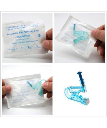 10pcs Disposable Safety Sterile Ear Piercing Gun Unit Tool With Ear Stud Asepsis Pierce Kit (Gold Gold) - Buy Online on GoSupps.com