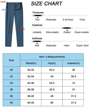 Rdruko Men's Stretch Golf Pants - Quick Dry Lightweight Casual Dress Pants Navy Blue 34 - Buy Online on GoSupps.com