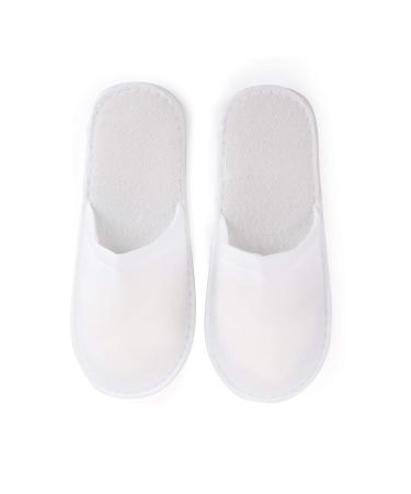 Bekith 20-Pair Disposable Spa Slippers - Comfortable Non-Slip Closed Toe Slippers for Home Hotel & Commercial Use - White - Buy Online on GoSupps.com