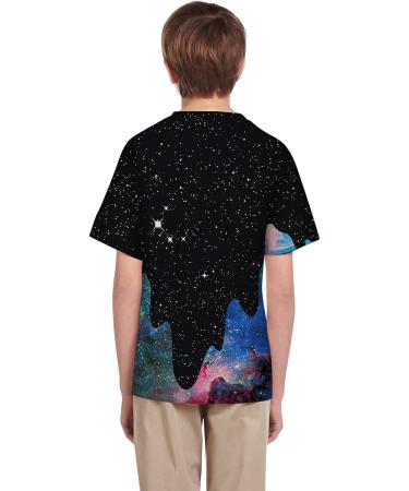 Kids Summer T-Shirt | 3D Print Teen Boys Big Girls Blouse | Casual Clothes for Girls | 9-10 Years (Black) - Buy Online on GoSupps.com