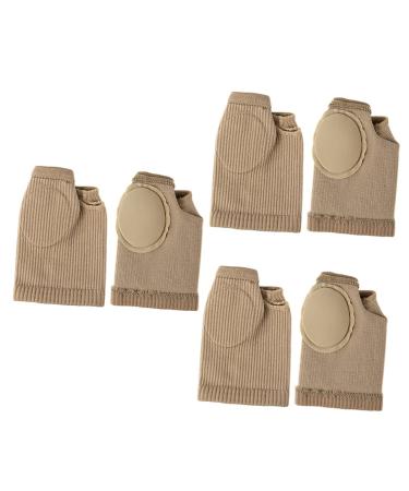 FRCOLOR 3 Pairs Forefoot Tabi Set Moleskin for Feet Flat Insole Metatarsal Sleeves Front Palm Pads Orthotic Insoles Half Socks for Mules Orthopedic Men and Women Nylon-spandex Half Pad