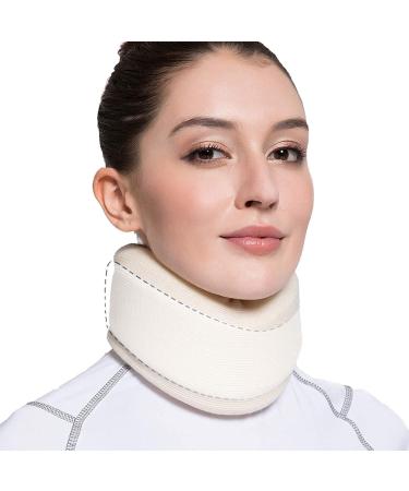 Evvmnaks Neck Brace - Pain Relief Foam Collar Support for Neck Fixation - Comfortable White Pillow Neck Support - Buy Online on GoSupps.com