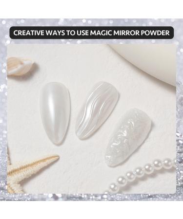 GAOY Chrome Nail Powder - Mirror Effect Pearlescent Glitter Pigment for Stunning Mermaid Aurora Nail Art - Pearl White - Buy Online on GoSupps.com