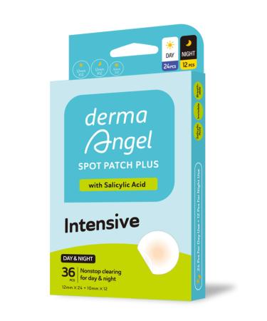 Derma Angel Lot de 36 patchs anti-boutons - Patchs anti-acn - Hydrocollo de invisibles - Patchs anti-acn - Patchs boutons l'acide salicylique (jour et nuit) Day and Night