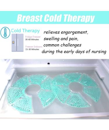 Breast Therapy Gel Pads - Hot Cold Breastfeeding Relief - Boost Milk Let-Down - 2 Count (Teal) - Buy Online on GoSupps.com