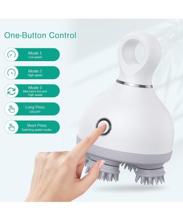ORIA Portable Electrical Head & Full Body Massager - 4 Kneading Heads 3 Modes Wireless Silicone Pet Massage Device for Dogs & Cats - Buy Online on GoSupps.com