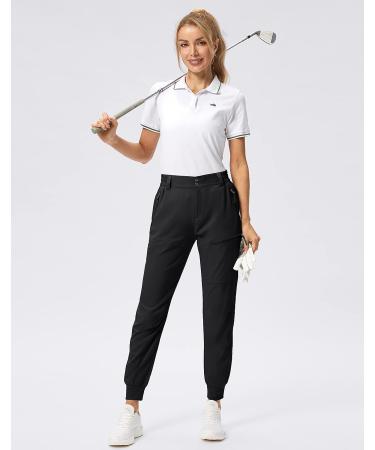 Pudolla Women's Lightweight Waterproof Golf Joggers - Black | Small Size - Buy Online on GoSupps.com