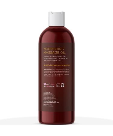 Relaxing Massage Oil - Absorbent Aromatherapy for Couples and Self Care | Bergamot, Sweet Almond, Jojoba, Lavender Essential Oils - Buy Online on GoSupps.com