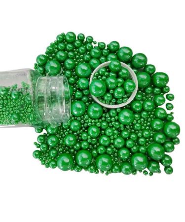 Edible Christmas Green Pearl Sprinkles - 120g Decorative Sweets for Cakes Cupcakes & More | Perfect for Birthdays Weddings & Holidays - Buy Online on GoSupps.com
