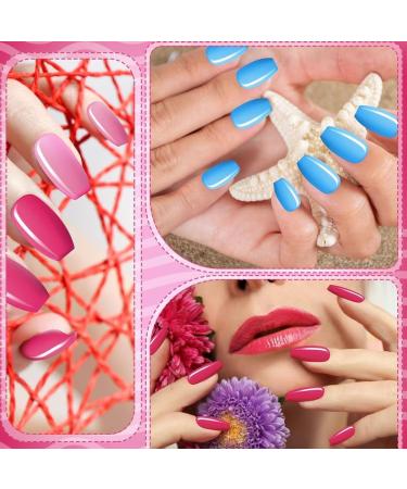 720 PCS Medium Square Press-On Nails - Ballerina Coffin Style Glossy Solid Color Artificial Nails for Women & Girls DIY Full Cover False Nail Kits - Buy Online on GoSupps.com