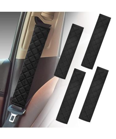 Golrisen 4 pieces of belt cushion car carport pad black padding for seat belt auto belt universal safety belt upholstered car belt upholstery upholstered belts for children and adults