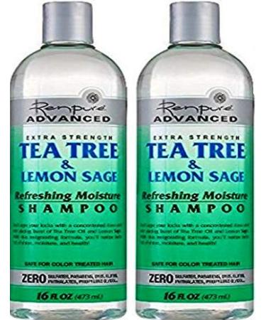 Renpure Advanced Extra Strength Tea Tree & Lemon Sage Refreshing Moisture Shampoo 16oz (Pack of 2) Renpure