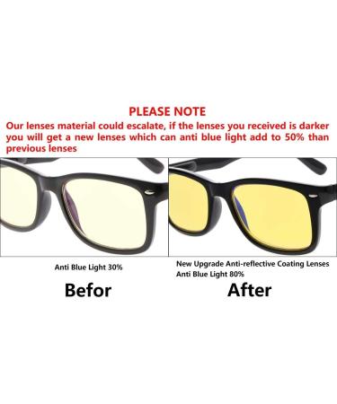 Eyekeper Memory Titanium Bridge Computer Glasses - 50% Blue Light Blocking Tinted Lens (Black +0.00 Strength) - Buy Online on GoSupps.com