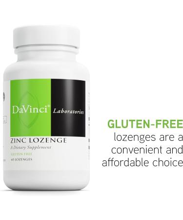 DaVinci Labs Zinc Lozenge - 23mg per Serving - Supports Fertility, Immunity, Joint Health & Skin - Lemon Flavor - 60 Lozenges - Buy Online on GoSupps.com