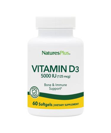 Nature's Plus Vitamin D3 125 mcg (5000 IU) 60 Softgels