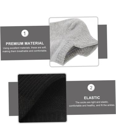 minkissy 4 Pairs Combed Cotton Socks Running Socks All Season Stocking Low-cut Liner Socks Low-cut Liners Socks Unisex Stockings Unisex Socks Breathable Sports Stockings Summer Socks Black Grey 21x5x0.3cm - Buy Online on GoSupps.com