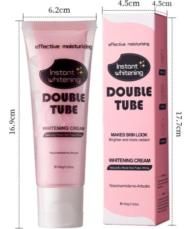 Cr me blanchissante double tube - 2 x 100 g - Hydratante - Pour une peau lisse et rayonnante - R duit les impuret s - Buy Online on GoSupps.com