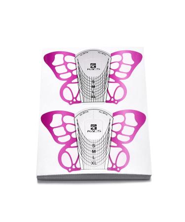 100pcs Butterfly Nail Forms Tips for Gel/Acrylic Extensions - Manicure Tool Set | International Shipping - Buy Online on GoSupps.com