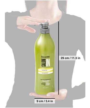 RECAMIER 34332 Salon Professional Volumizing Shampoo for Damaged Hair | Keratin & Argan Oil Infused | Salt Free | No Dandruff | Hair Thickening & Strengthening | 33.8 Fl Oz - Buy Online on GoSupps.com