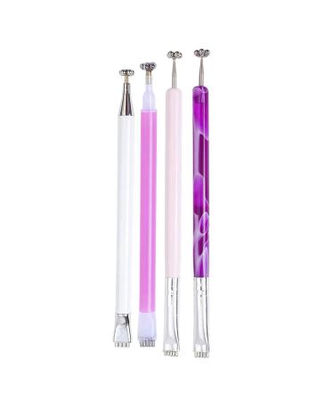 4PCS Double Head Magnet Pen Tool Set Nail Art Tools 3D Nails Art Magnetic Cat Eyes Polish