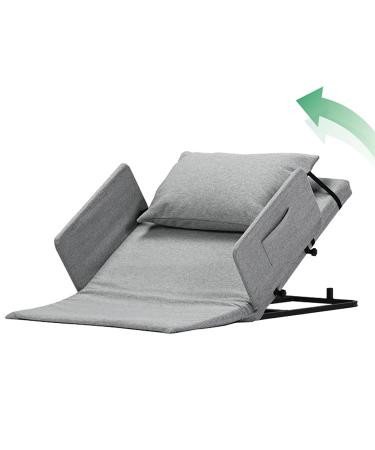 Electric Elderly Back Lifter Auxiliary Wake-Up Call Adjustable Electric Bed Backrest Electric Power Lifting Bed Wedge Pillow 2-65 Lifting Angle Detachable Guardrail for Nursing Homes
