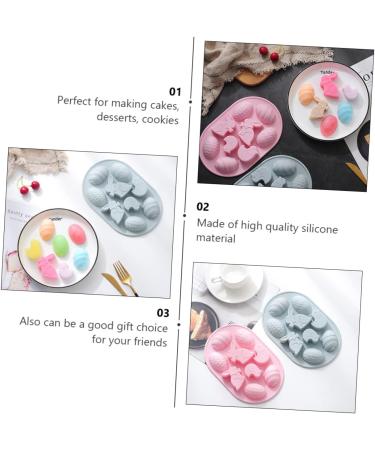 Zerodeko 6 Pcs Silicone Mold Christmas Decor Easter Egg Molds Silicone DIY Candy Gum Paste Easter Baking Manual Silicone Fondant Mold Cake Fondant Mint Jelly Chocolate Cake Mold Silica Gel 22.9X15X2.3CMx3pcs - Buy Online on GoSupps.com