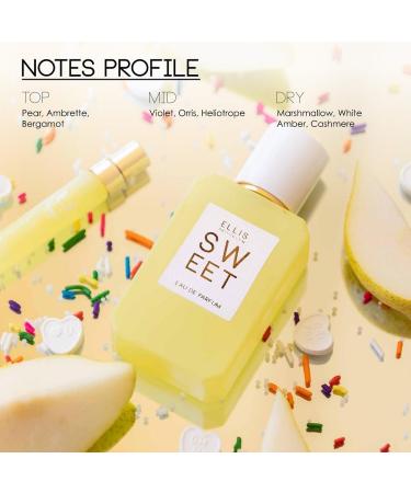 Ellis Brooklyn SWEET Eau De Parfum - Gourmand Perfume For Women with Pear Violet White Amber Cashmere & Marshmallow Vegan Perfume Made In The USA SWEET 1.7 Fl Oz (Pack of 1) - Buy Online on GoSupps.com