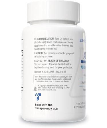 Biotics Research ADHS Adrenal Support Supports Normal Cortisol Levels Antioxidant Support More Energy Healthy Response 120 Tabets 120 Count (Pack of 1) - Buy Online on GoSupps.com