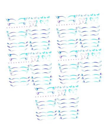 Healeved 30 Sheets Eyeliner Eye Makeup Stickers Temporary Eye Shadow Stickers Glitter Eye Shadow Flash Suit 1 count (Pack of 1) As Shownx5pcs