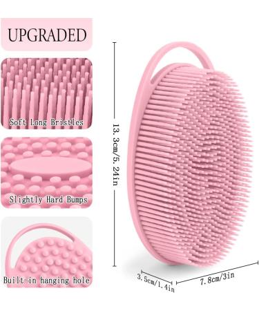 3 Pack Soft Silicone Body Scrubber for Gentle Exfoliation - Sensitive Skin Friendly | Rapid Foaming | Black+Blue+Pink - Buy Online on GoSupps.com