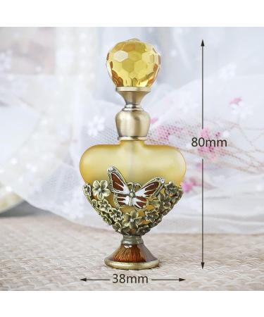 DNCG Perfume Refillable Bottle Portable Perfume Atomiser Vintage Butterfly Flower Style Heart Shape Crystal Perfume Holder Container Scent Bottle - Buy Online on GoSupps.com