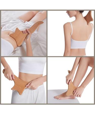 5 Pieces Wooden Gua Sha Tools for Soft Tissue Therapy | Lymphatic Drainage & Muscle Massage | International Shipping - Buy Online on GoSupps.com