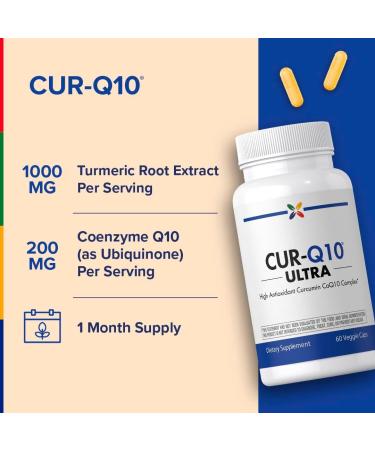 Stop Aging Now - CoQ10 200mg - 60 Capsules - Antioxidant Curcumin Complex Supplement - Buy Online on GoSupps.com