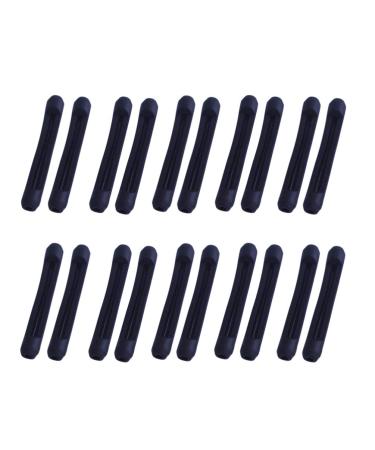 Faruta 20 pair of silicone glasses ironing sleeves Anti-slip Elastic ear grip hook glasses holder for sunglasses reading glasses glasses gray (color: black)