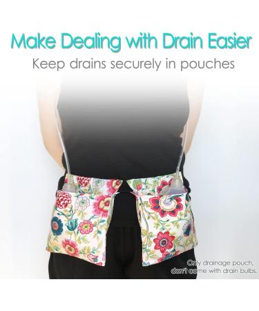 Adjustable Mastectomy Drain Belt with Floral Print - JP Bulbs Breast Cancer Post Surgery Recovery - Sunflower Design - Buy Online on GoSupps.com