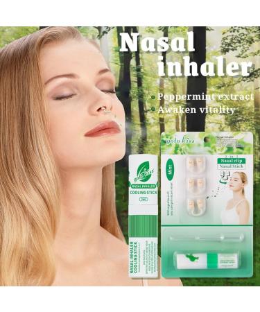 Goto Kiss 2-in-1 Nasal Inhaler & Nasal Clip Set - Mint Scent Adjustable Aroma with Dropper Cooling Relief for Stuffy Nose Perfect for Awakening & Sleep - Buy Online on GoSupps.com