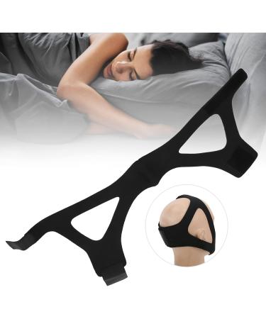 Anti Snore Chin Strap - Adjustable Neoprene Sleep Support for Open Mouth Snorers - Black Sleeping Aid - Buy Online on GoSupps.com