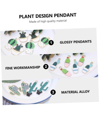 Anneome Alloy Charms Cactus Accessories Greenery Bulk Plants 3d Plant Charm Collection Cartoon Plant Bag Vintage Ornament - Buy Online on GoSupps.com