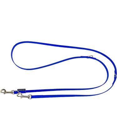 Biothane Dog Leash for Small & Large Dogs - Adjustable 2m to 5m Lengths with Silver Hook - Durable & Stylish Blue 3.50m x 16mm - Buy Online on GoSupps.com