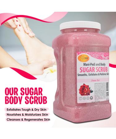 SPA REDI Sugar Body Scrub - Sensual Rose 128 Oz | Exfoliate Moisturize & Nourish for Glowing Skin - Best Body Exfoliator - Buy Online on GoSupps.com