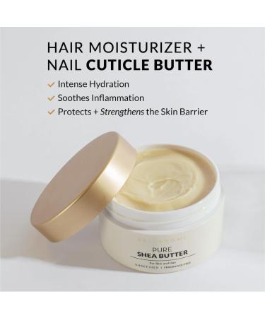 Bellanomi 100% Pure African Raw Shea Butter for Hair & Skin Organic Formula Unscented Moisturizing Body Butter for Dry Skin Hair and Nails (3.4 oz) - Buy Online on GoSupps.com