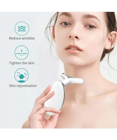 Nadove Micro-Glow Facial Nadove Micro Glow Face Sculptor Micro Glow Facial Machine Microcurrent Multifunctional Facial Massager Double Chin Eliminator (White+Red) - Buy Online on GoSupps.com