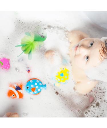 Kisangel Kids Animal Bath Loofahs - 3 Pack Cute Cartoon Shower Poufs for Children | Exfoliating Body Scrubbers & Baby Washing - Buy Online on GoSupps.com