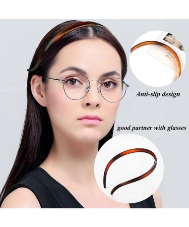 BIKCZEWIN 3 Pieces No Slip Headbands for Women Girls with Glasses Flex No Pressure Skinny Teeth Comb Plastic Hair Loop Hair Accessories Hair Band - Buy Online on GoSupps.com