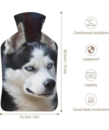 Sled Dog Hot Water Bottle with Plush Cover - Hand Warmer for Adults & Kids - 26.5x15.3cm - Ideal for Cozy Comfort - Buy Online on GoSupps.com